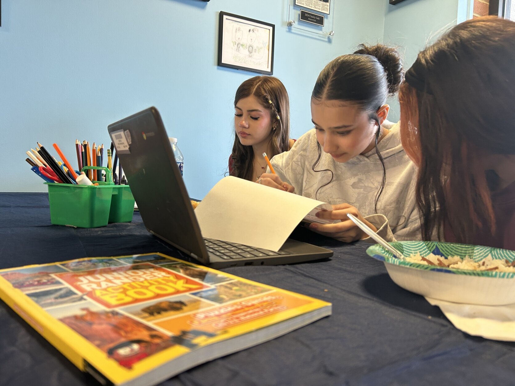 Kids in front of the computer