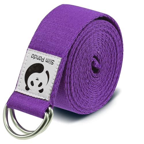 Slim Panda Yoga Strap for Stretching,cotton Yoga Strap With Adjustable D-Ring Buckle,non-Elastic Yoga Belt for Pilates,gym Workouts,physical Therapy,improve Flexibility