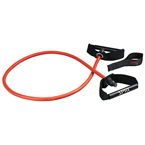 Spri Xertube Resistance Bands With Handles – All Exercise Cords Sold Separately With Home Gym Workout Fitness Door Anchor Attachment Option
