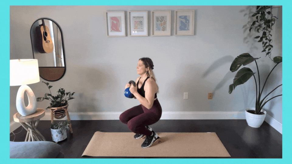 The goblet squat is a great way to add weight to your squat while prioritizing form. 