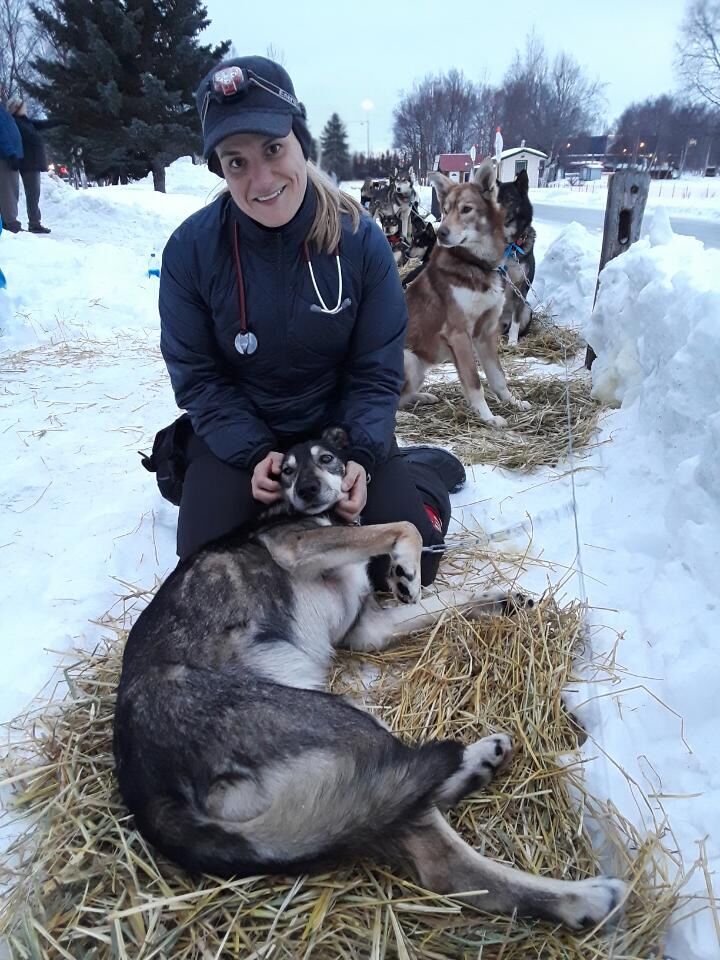Erika Friedrich with dog
