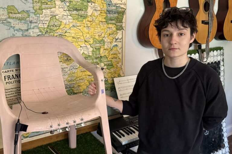 U.Md. art teacher hits the right note with strange, bold instruments made from chairs